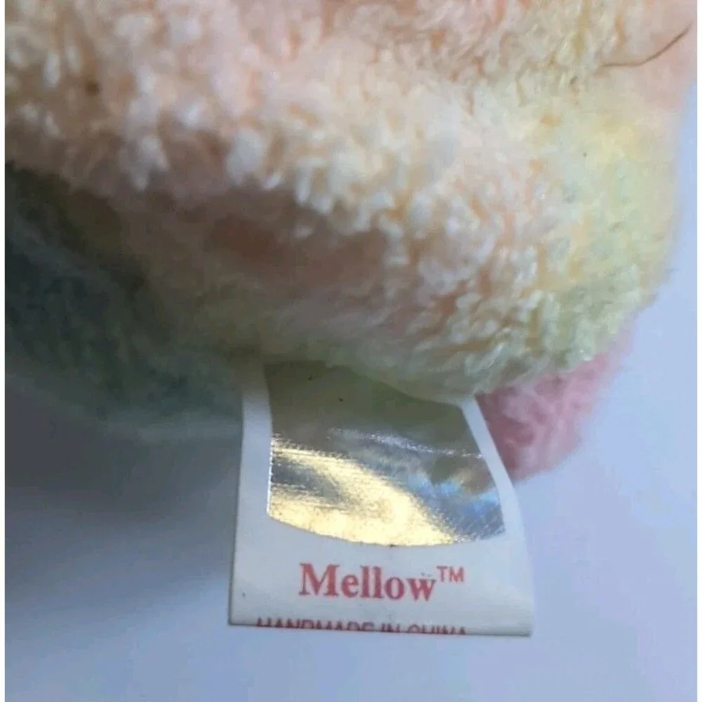 TY BEANIE BABY BUDDIES MELLOW PASTEL BEAR TYE DYE TUSH TAG Retired 2001